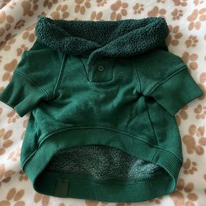 American Eagle Dog sweater, green, small